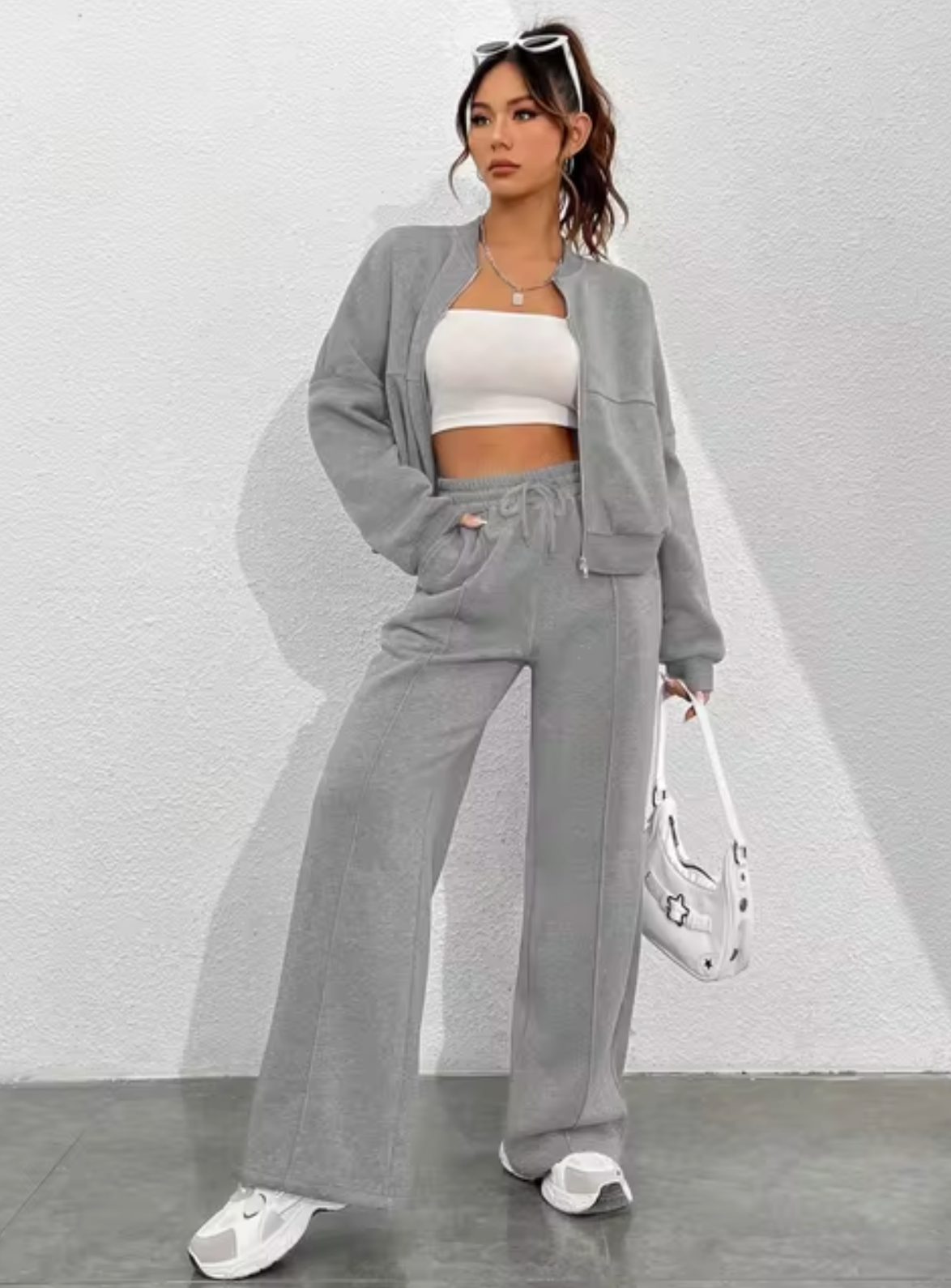 Elisa | Conjunto de chaqueta y pantalón de jogging con cremallera