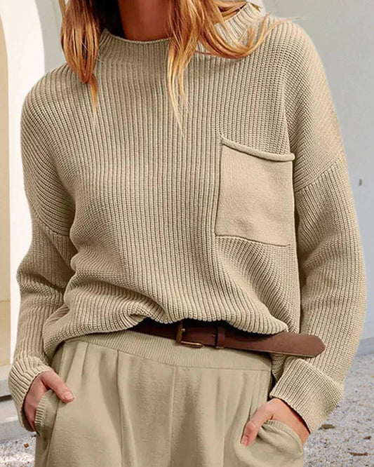 Miriam - Jersey de cuello redondo para mujer
