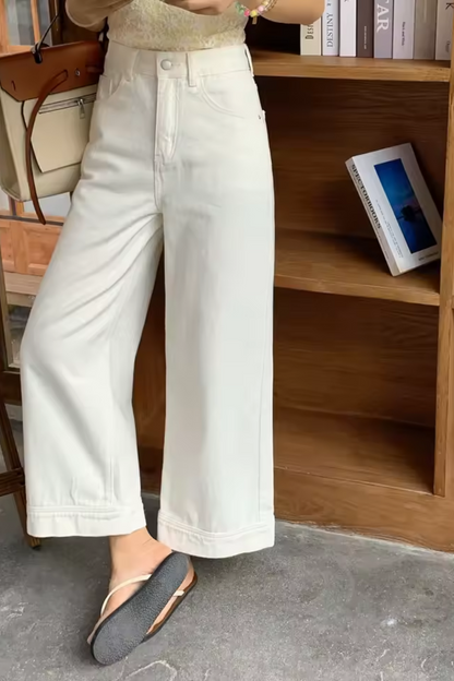 Lea | Jeans blancos de cintura alta para mujer