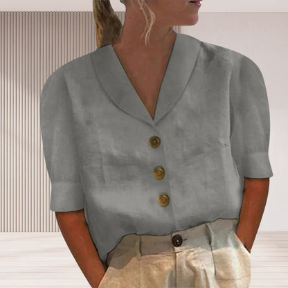 Bertha - Top con cuello y botones