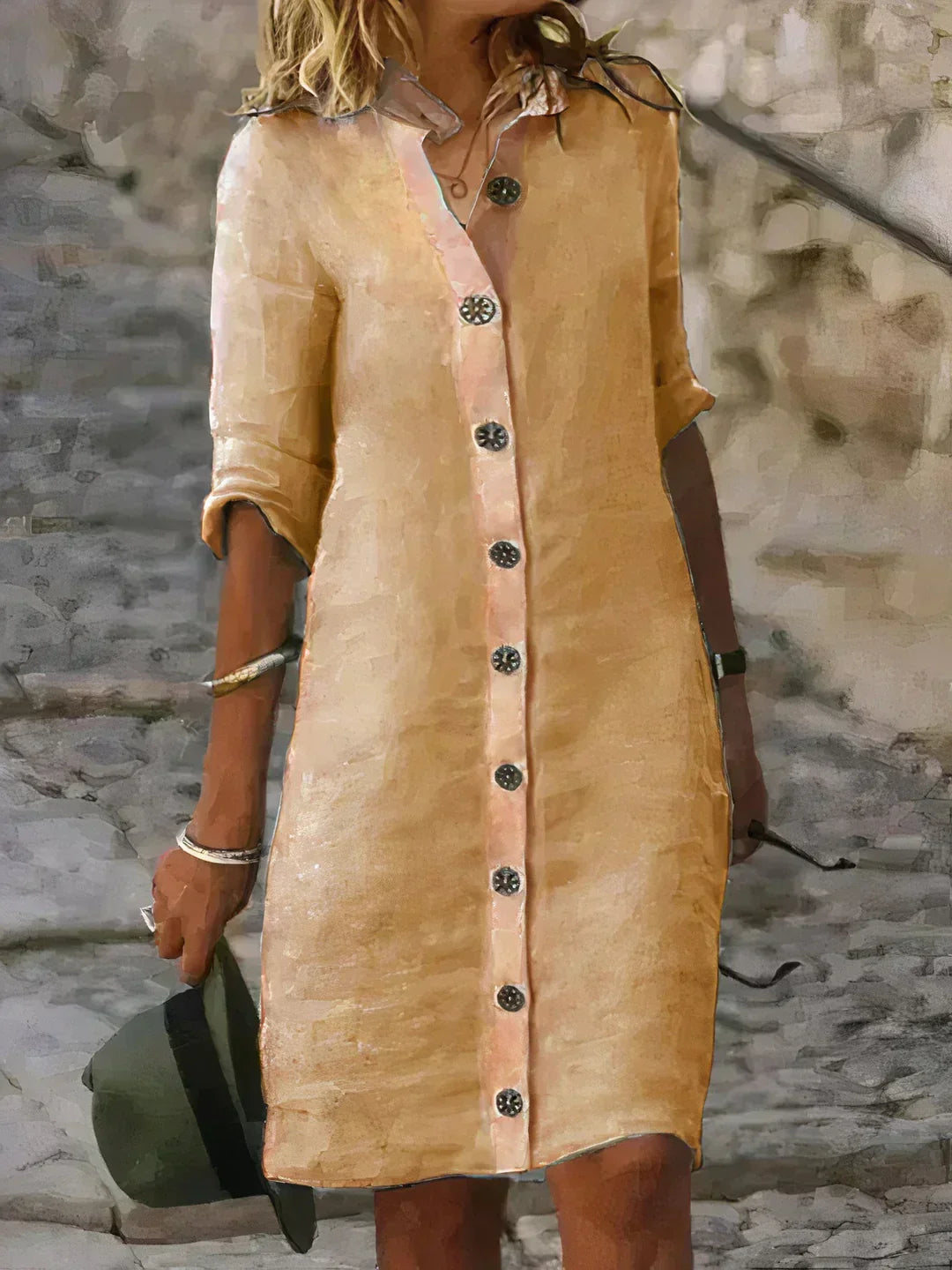 Vestido de verano casual de lino