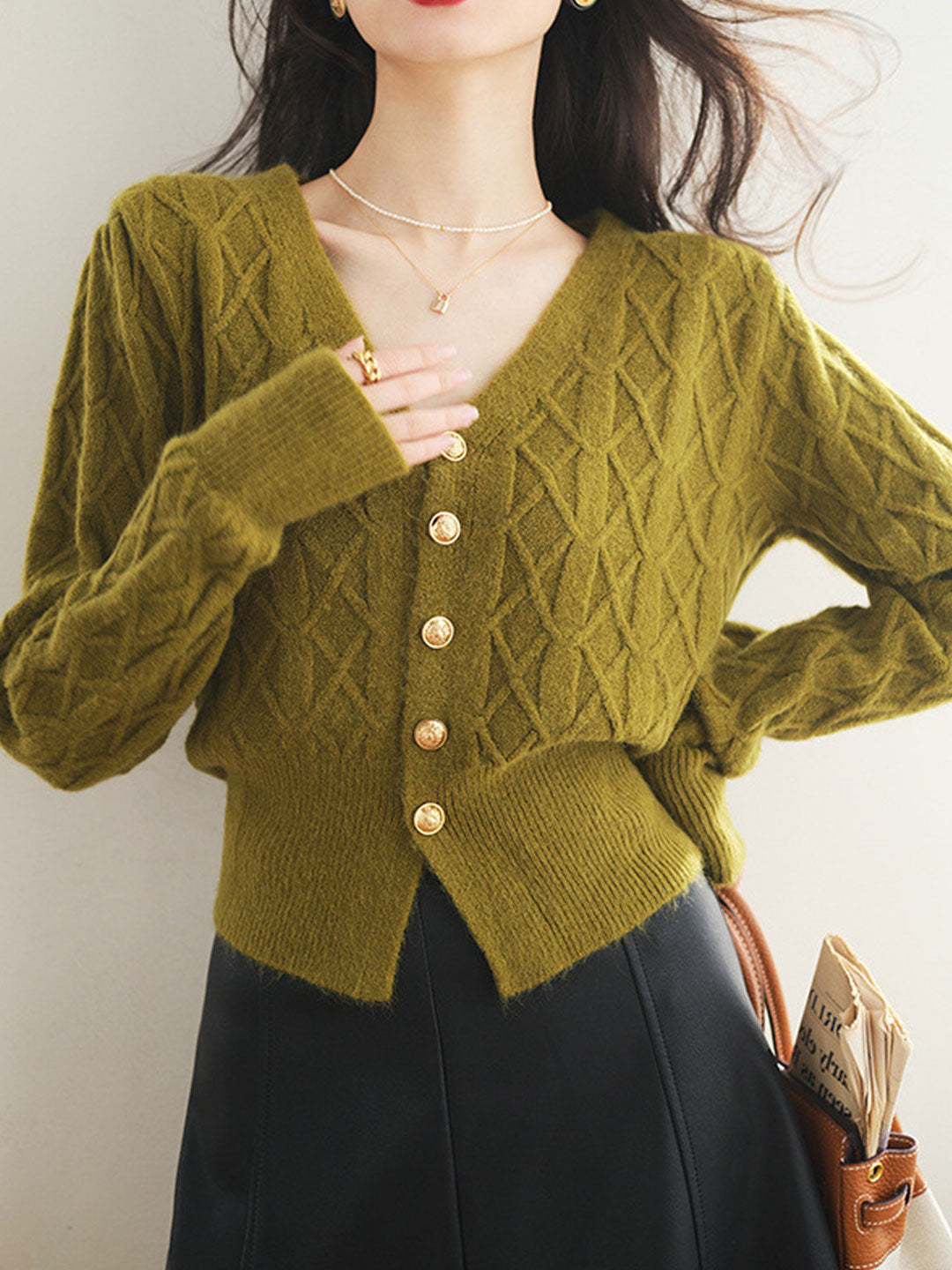 Dorinna Cardigan | Chaqueta vintage de punto por cable