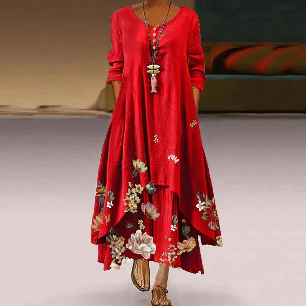 Eloria - Elegante vestido de algodón