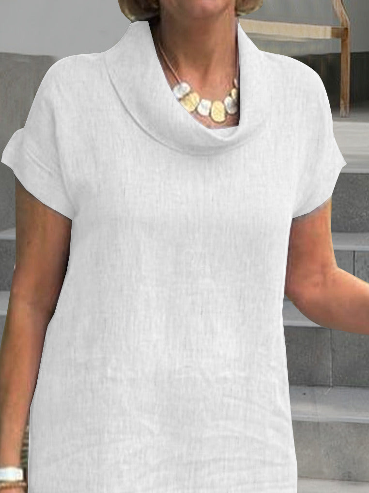 Vestido de algodón liso