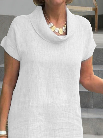 Vestido de algodón liso