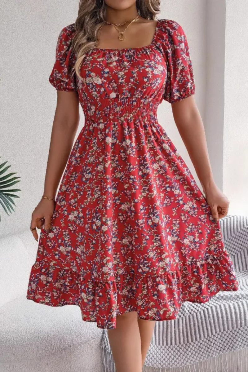 Daisy | Vestido floral con volantes para mujer