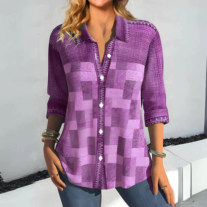 Sophie - Blusa informal a cuadros