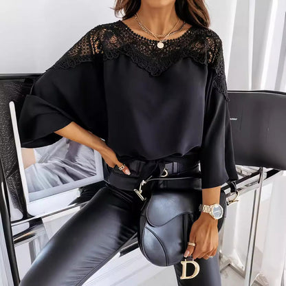 Blusa Sophia con detalle de encaje