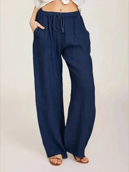 Pantalones de lino-algodón