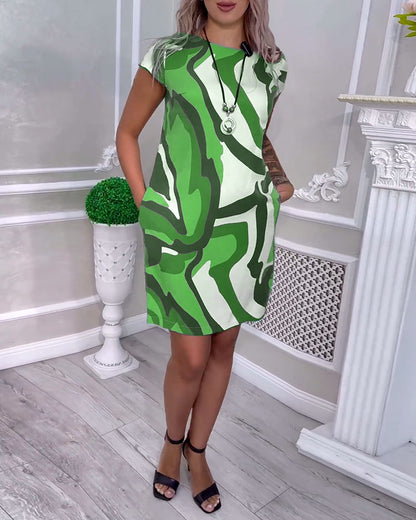 Vestido de manga corta con estampado