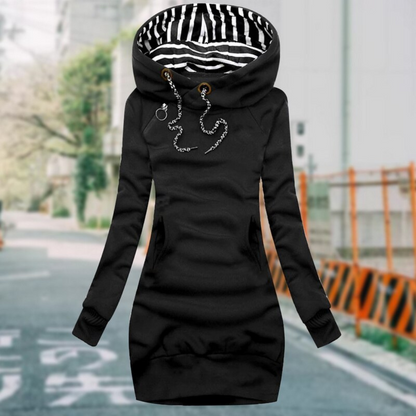 Sudadera con capucha larga y cálida para mujer