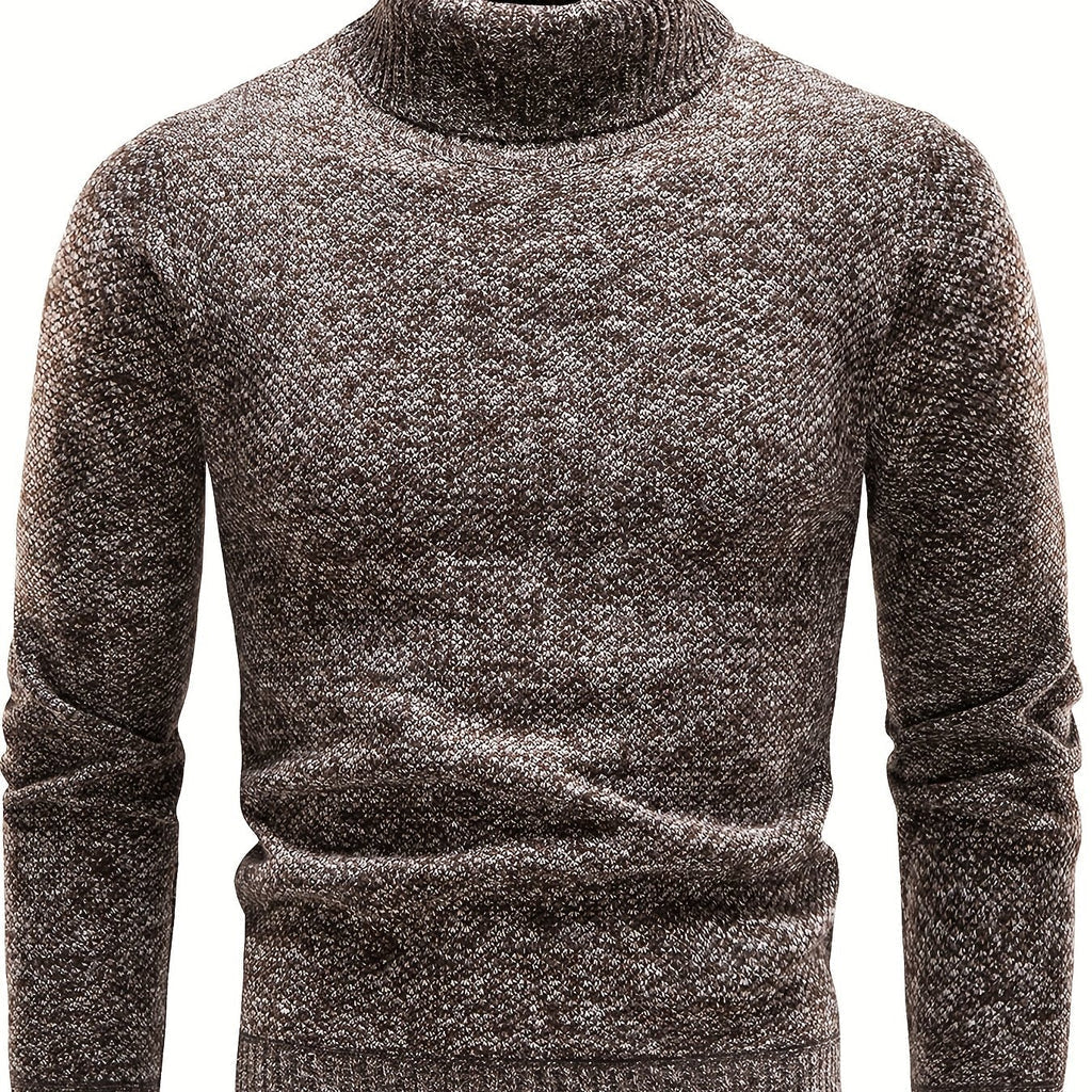 Elegante jersey de cuello alto y manga larga para los días de invierno
