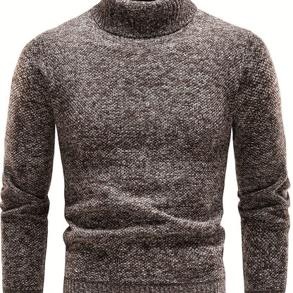 Elegante jersey de cuello alto y manga larga para los días de invierno