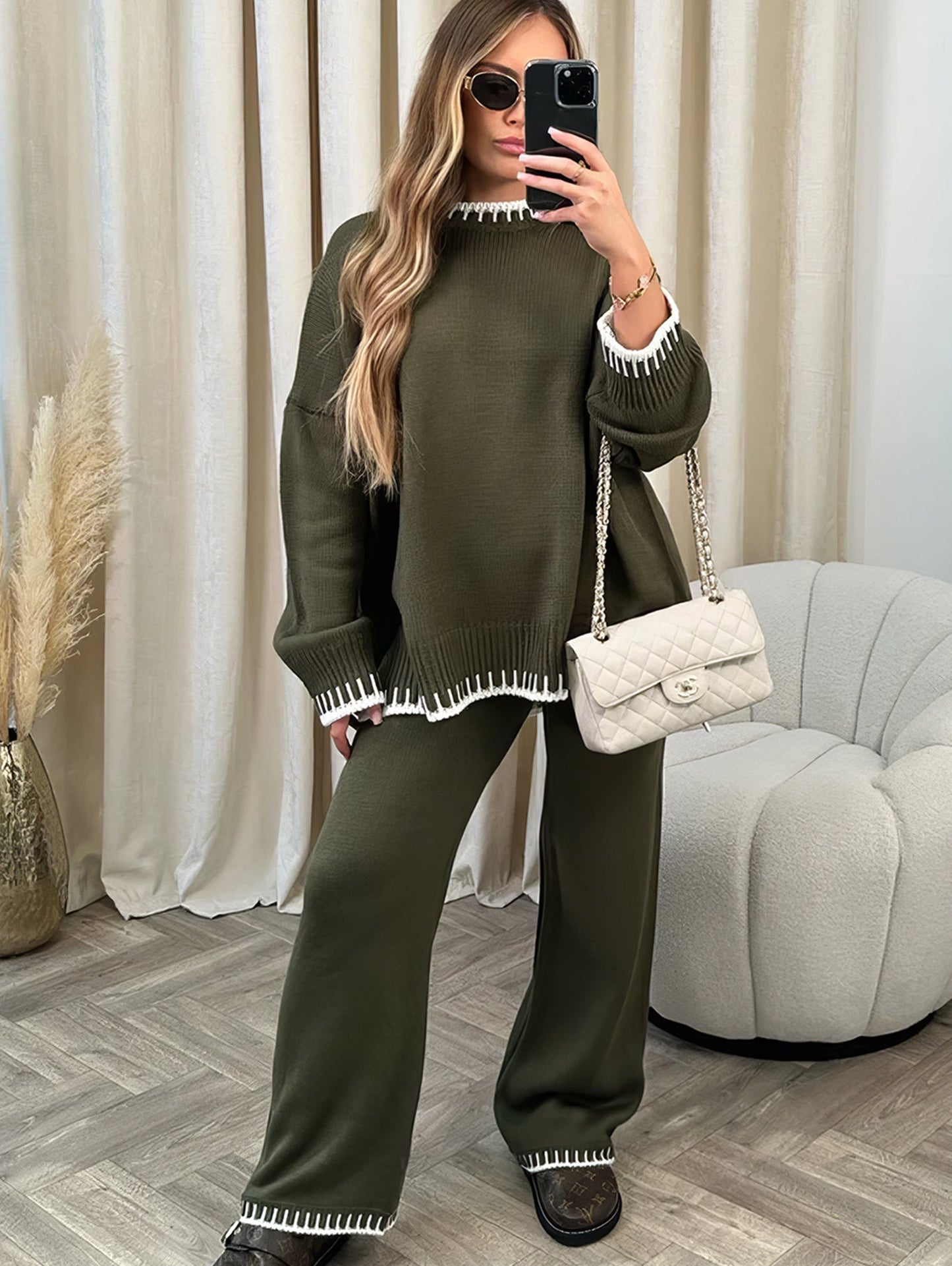 Zelena - Cómodos jersey y pantalón para mujer