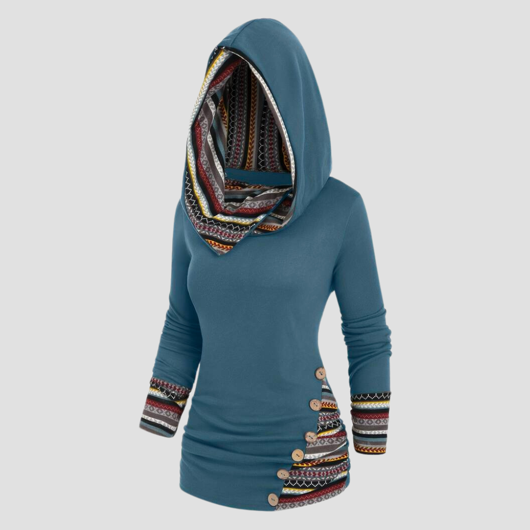 Marja | Sudadera con capucha de estilo bohemio para mujer