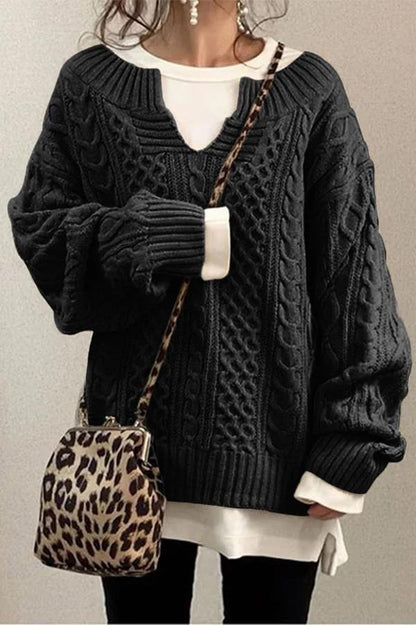 Elegante jersey estampado de corte holgado para un look moderno