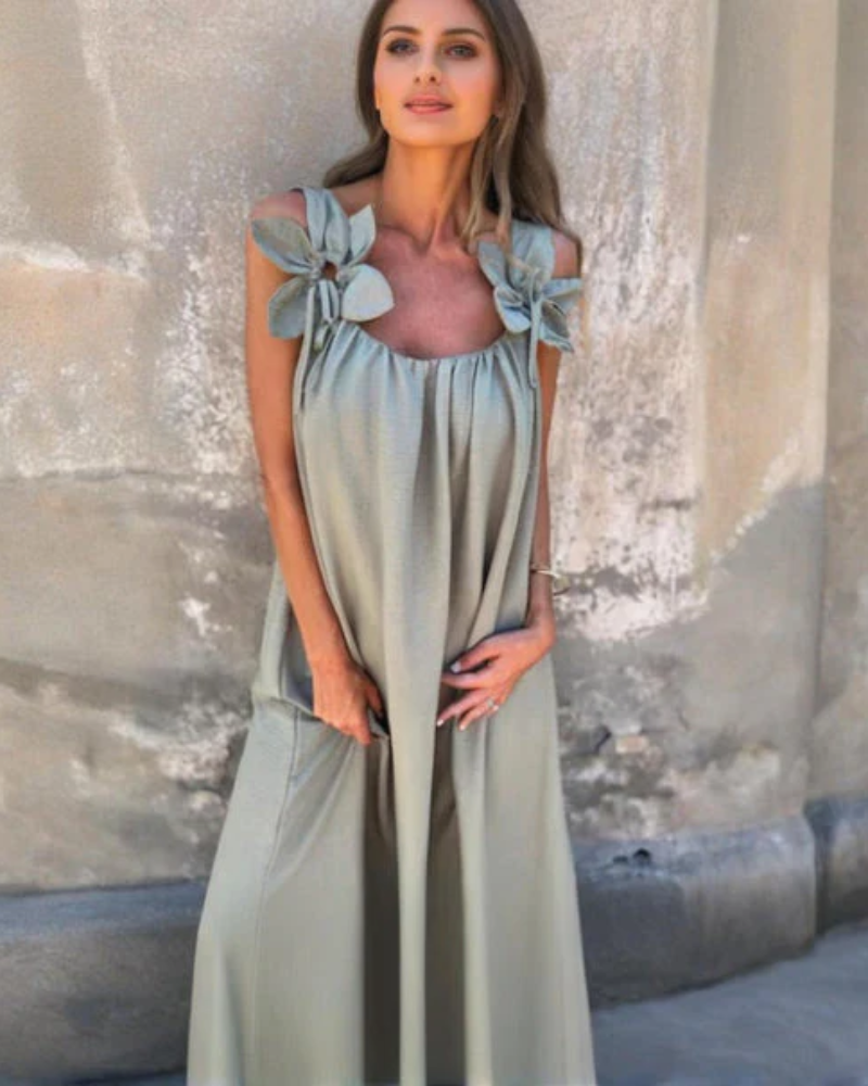 Vestido floral largo