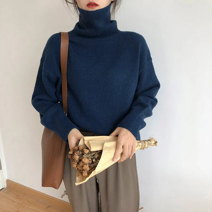 Lydia - Jersey acolchado de cuello alto para mujer