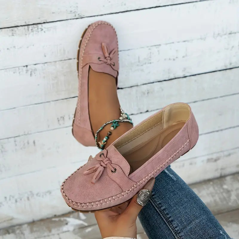 Damskie Mokasyny Moccasin Z Frędzlami