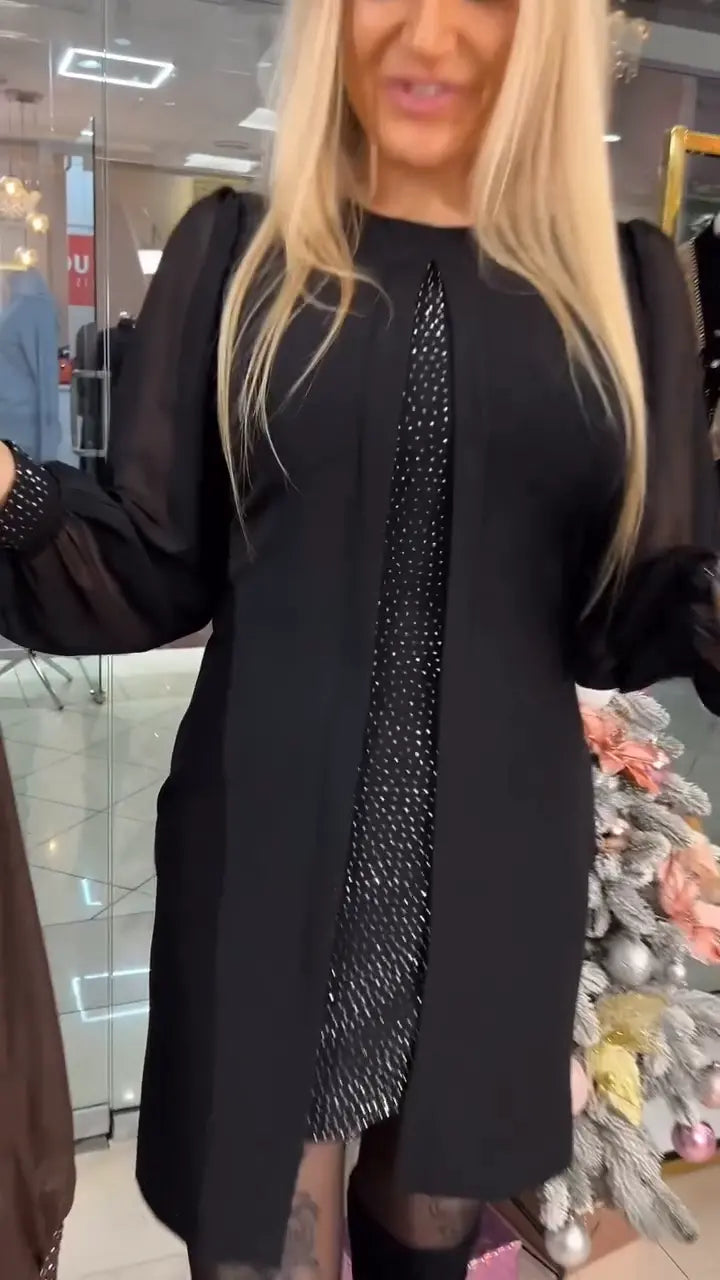 Elodie – Elegancka Sukienka z Delikatnym Połyskiem