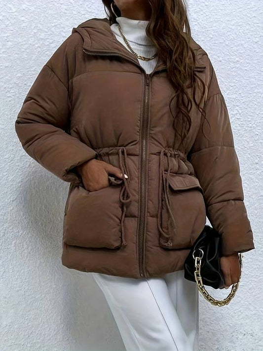 Cazadora casual marrón para mujer