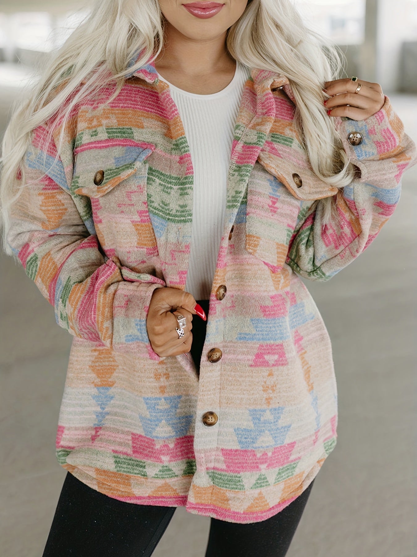 Chaqueta Felise | Chaqueta casual estampado azteca mujer