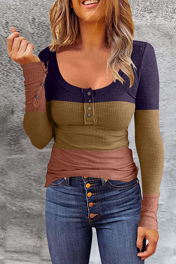 Ada Sweater | Jersey de rayas con cuello en U para mujer