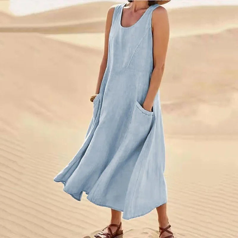 Vestido sin mangas para mujer