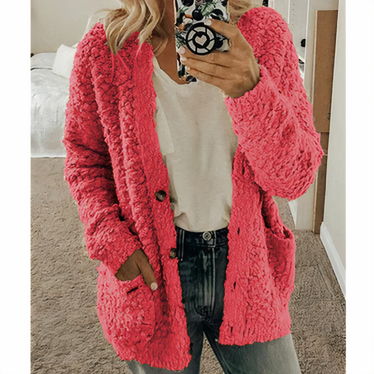 Chaqueta de punto de felpa | Karolina