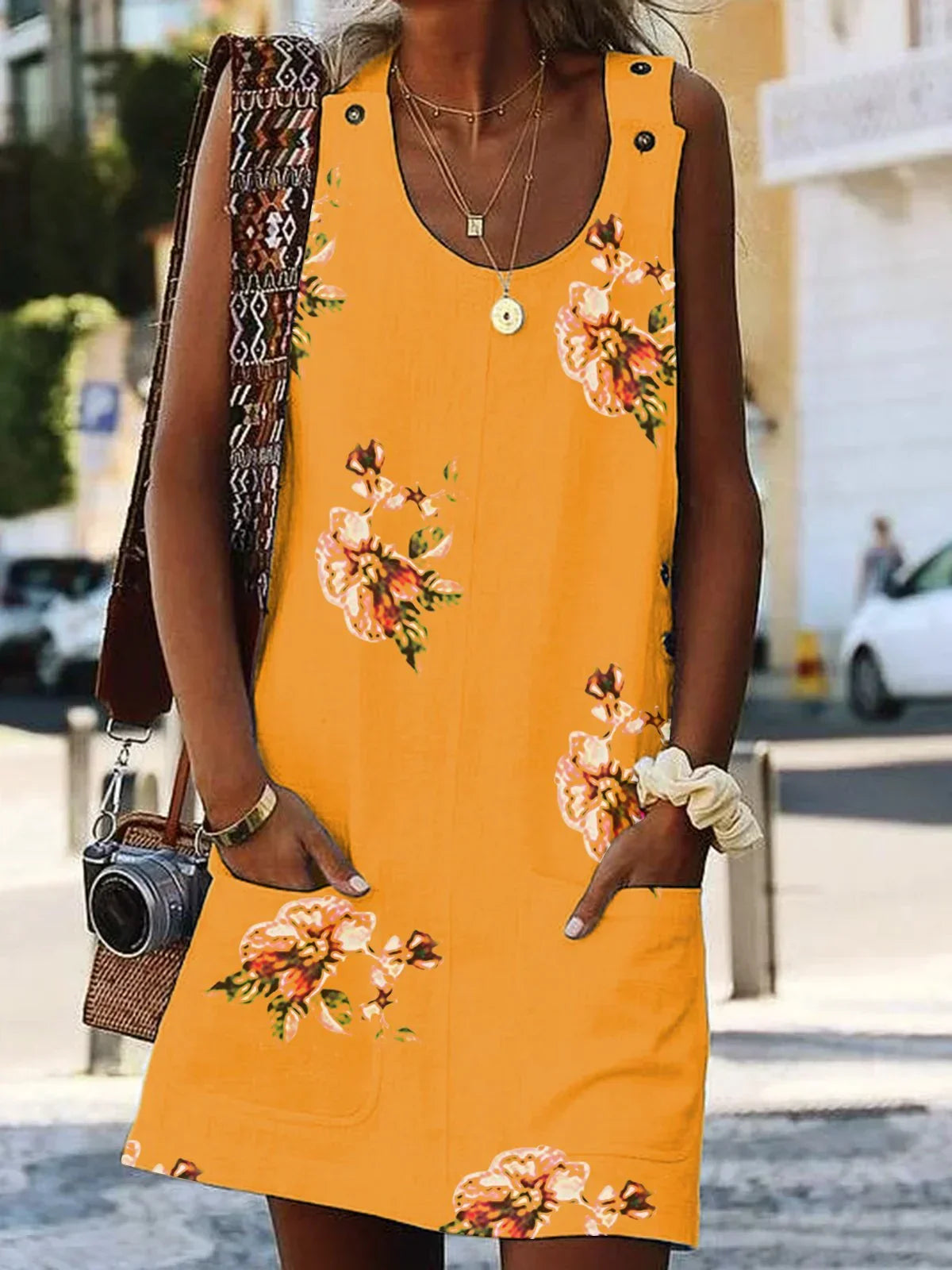 vestido de verano con botones