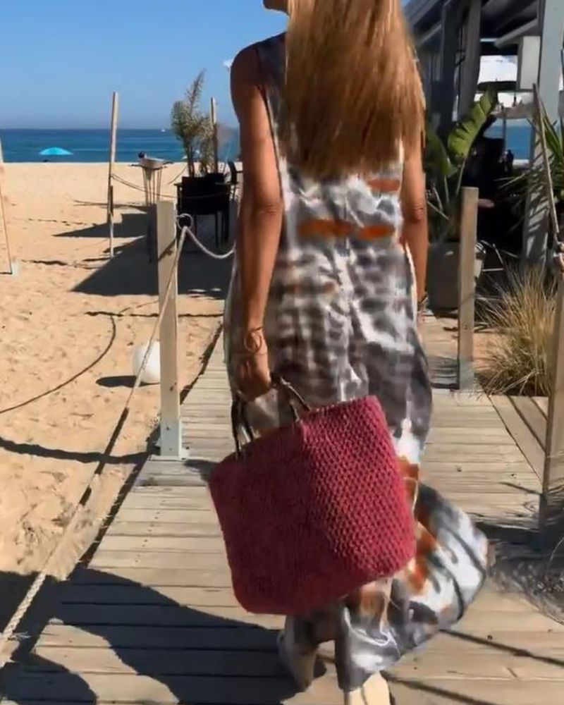 Damska Sukienka Tie-Dye Maxi