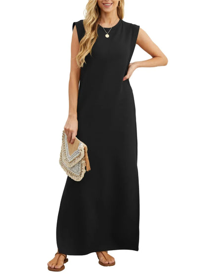 vestido casual holgado sin pliegues
