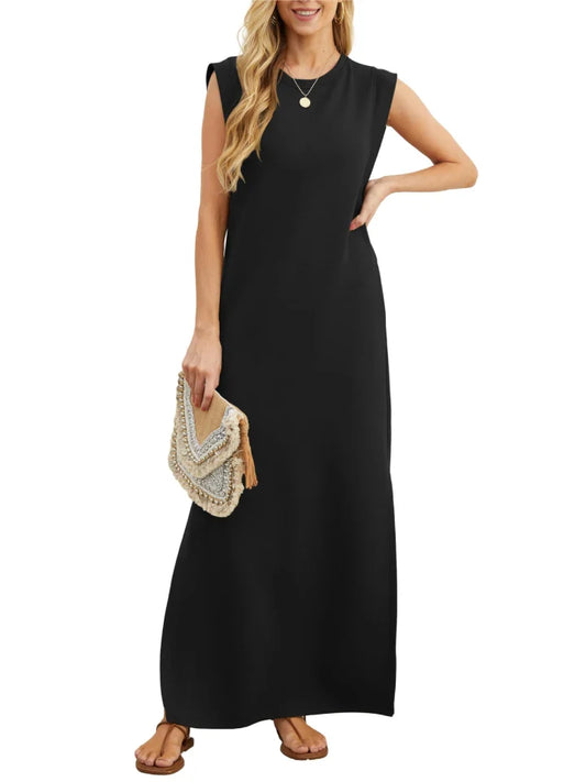 vestido casual holgado sin pliegues