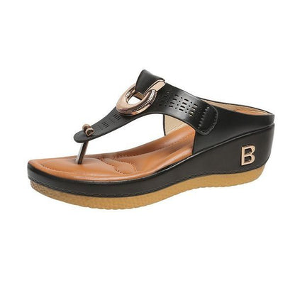 ADELAIDE | Sandalias de cuña de piel