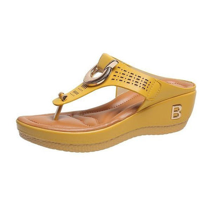 ADELAIDE | Sandalias de cuña de piel