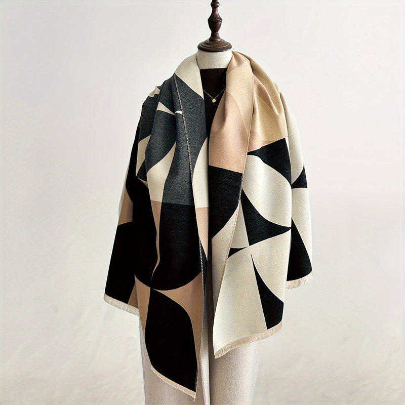 Aelvoria™ | Bufanda cálida con estampado geométrico