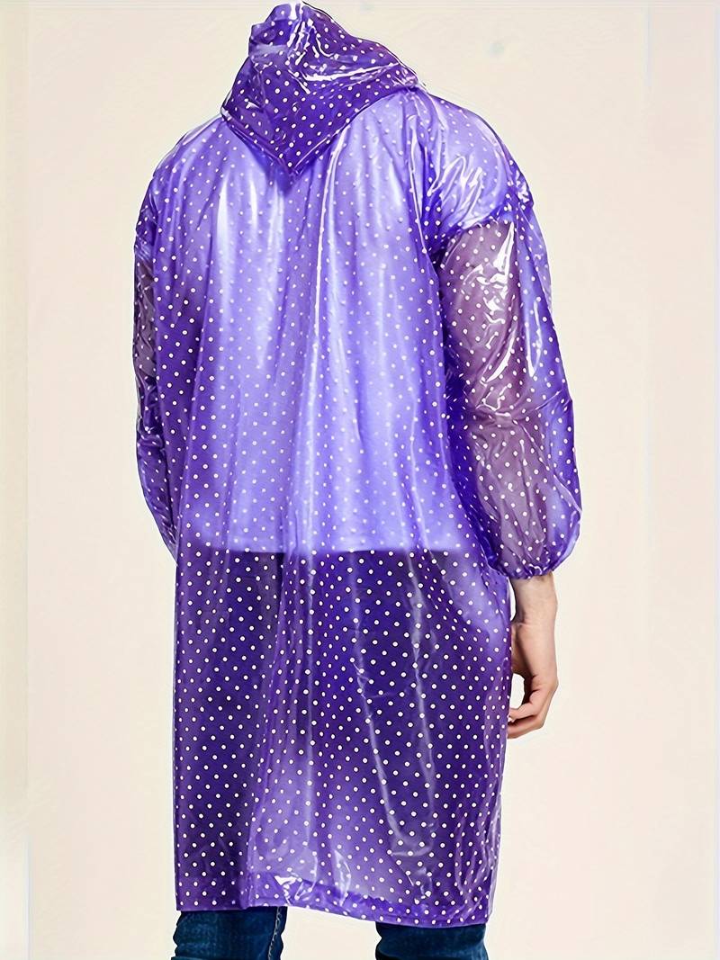 Chubasquero informal con lunares y tapeta de botones para mujer | Ideal para otoño/invierno