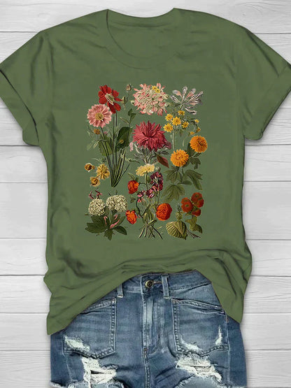Yana | Camiseta Floral Vintage Estilo Retro para Casual Chic