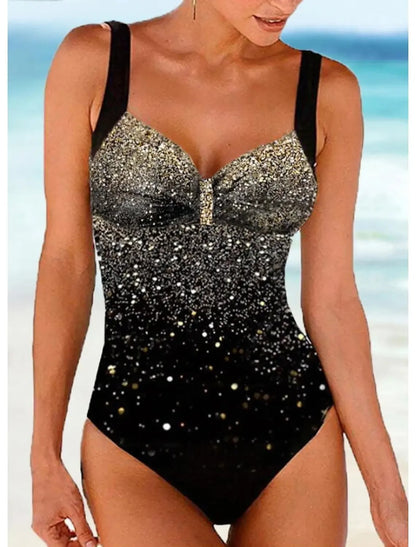 LolaBeach - Bañador con estampado de lentejuelas