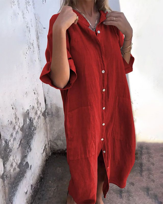 Vestido largo casual con corte relajado
