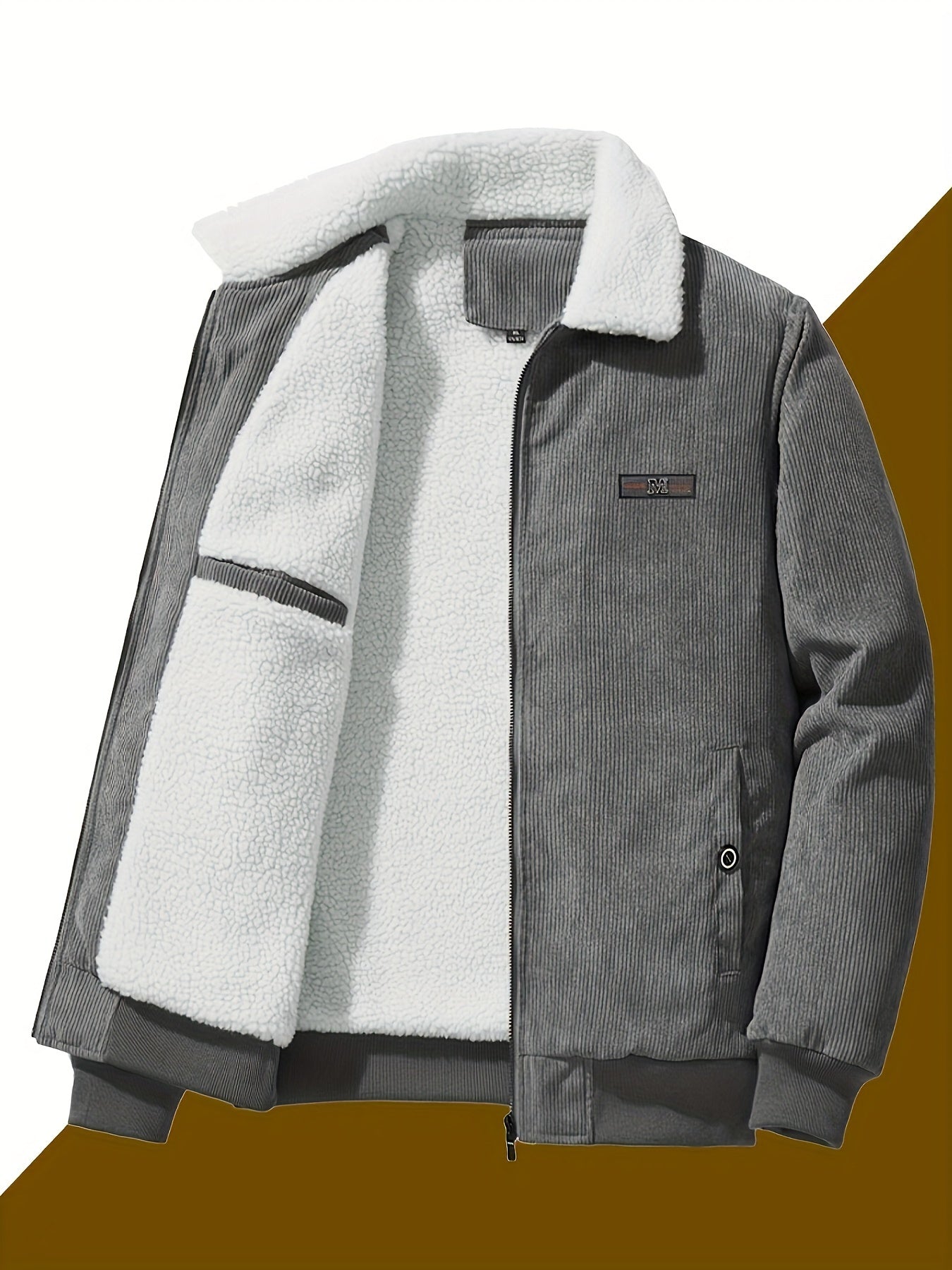 Chaqueta de invierno de algodón transpirable de estilo retro informal para hombre | Perfecta para llevar a diario
