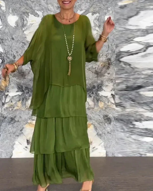 Elegante vestido de gasa