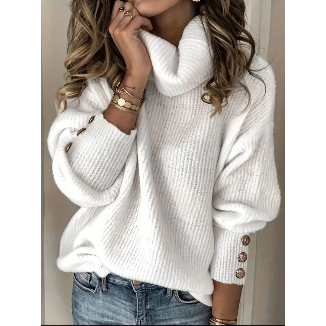 Jersey de cuello alto para mujer