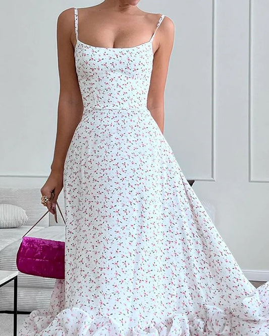 Vestido de tirantes con estampado Stylish