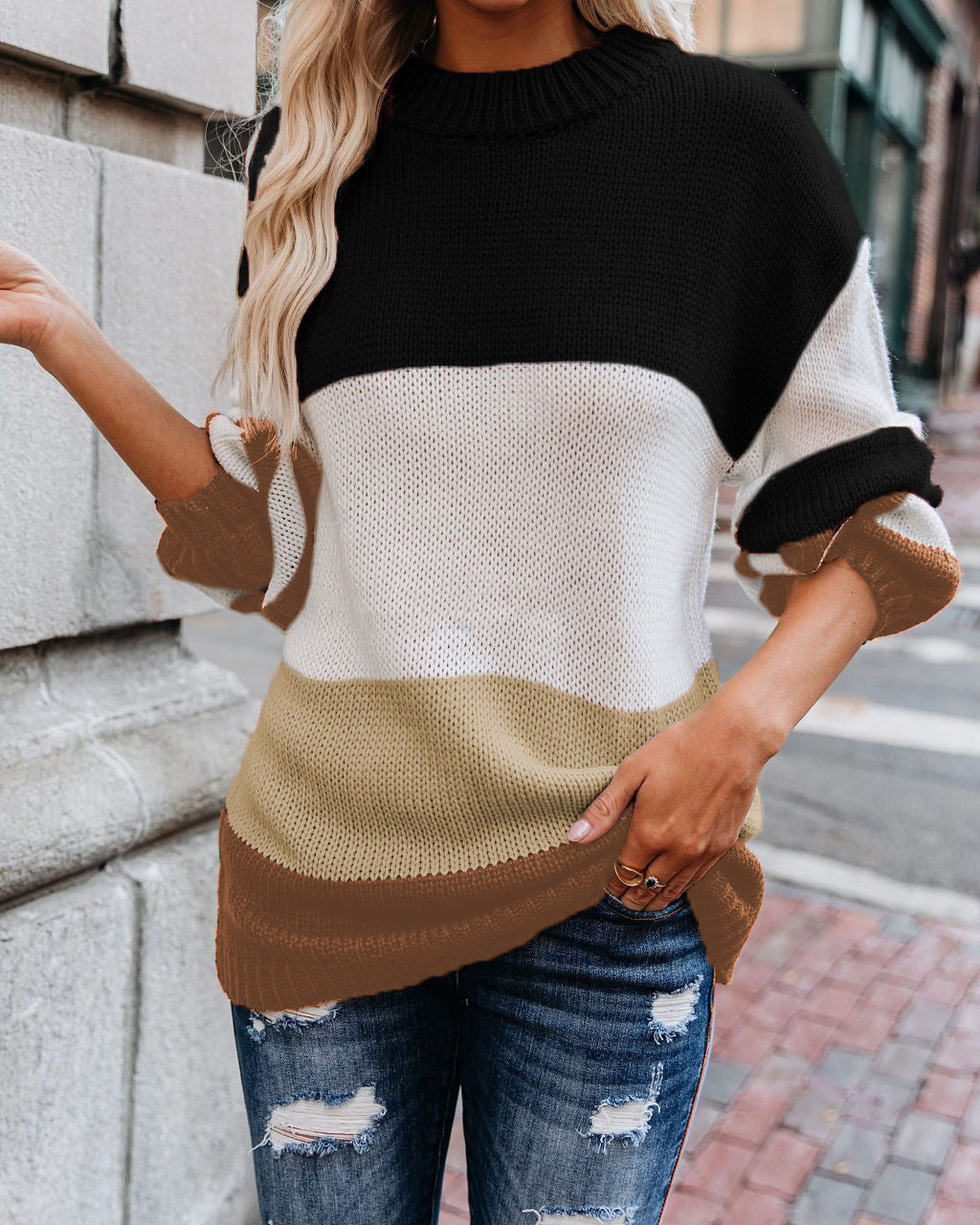 Jersey de punto patchwork
