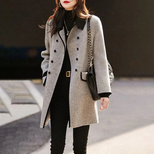 Vellaria™ | Elegante abrigo trinchera de invierno de manga larga