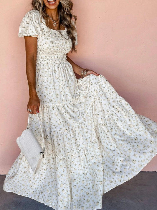 White Fields maxi vestido