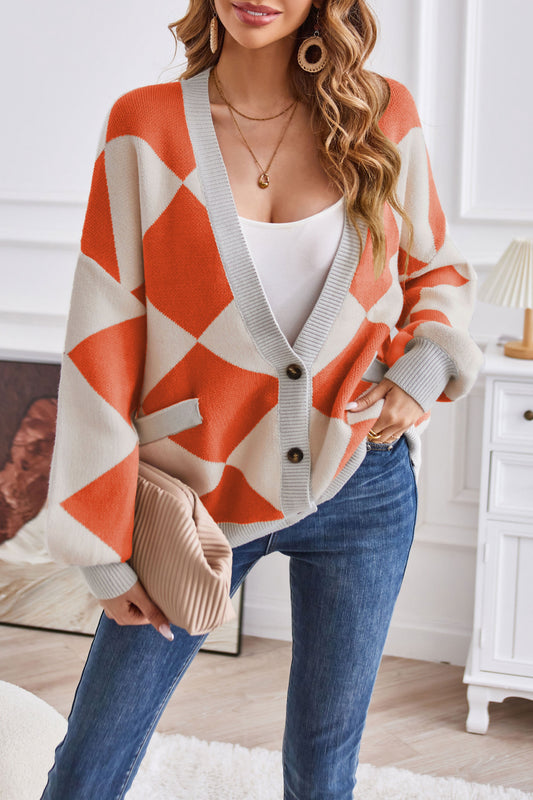 Chaleco patchwork de mujer con cuello en V y cuadros