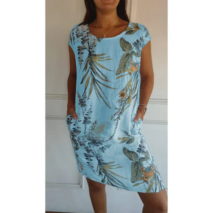 Vestido con escote redondo
