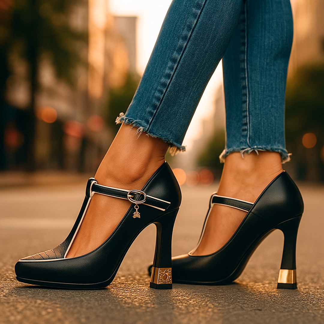 Buty Damskie Szpilki T-Strap